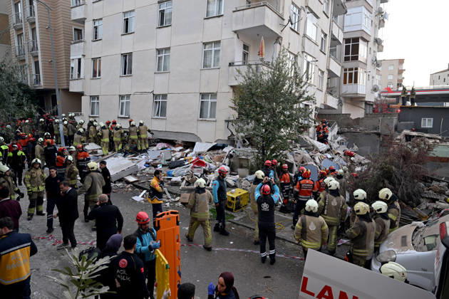 Partial collapse occurs in 7-story building in Istanbul s Maltepe district ISTANBUL, TURKIYE - OCTOBER 8: Search and rescue operations are launched after the lower floors of a seven-story building partially collapse in Maltepe district of Istanbul, Turkiye, on October 8, 2026. Murat Sengul Anadolu Istanbul Turkey. Editorial use only. Please get in touch for any other usage.  Copyright: x2026xAnadoluxMuratxSengulx