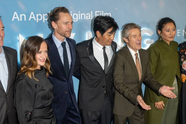 October 7, 2026, New York, New York, United States: (L-R) Jennifer Peedom, Tom Hiddleston, Genden Phuntsok, Willem Dafoe and Thinley Lhamo attend.Apple Original Films Tenzing New York Premiere at DGA Theater on October 07, 2026 in New York City. New York United States - ZUMAs197 20261007_aaa_s197_490 Copyright: xRonxAdarx