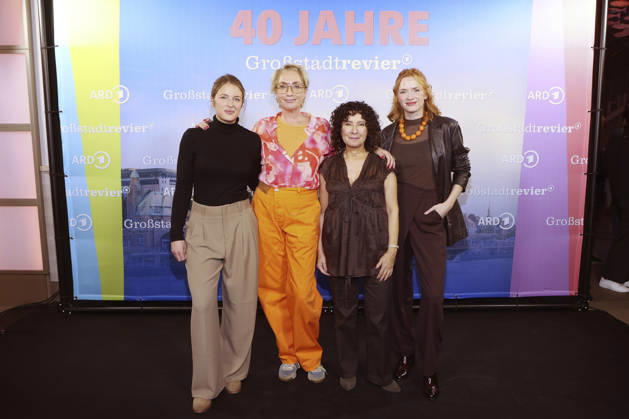 Sinha Melina Gierke, Saskia Fischer, Maria Ketikidou und Sofie Junker beim Photocall zu 40 Jahre der ARD-Serie Großstadtrevier in der Astor Film Lounge. Hamburg, 07.10,.2026