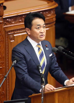 October 8, 2026, Tokyo, Japan - Japan s opposition Democratic Party for the People leader Yuichiro Tamaki questions to Prime Minister Sanae Takaichi at Lower House s plenary session at the National Diet in Tokyo on Monday, October 8, 2026. (photo by Yoshio Tsunoda AFLO) aflo_354274229