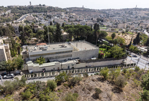 British Consulate General in Jerusalem suspends operations JERUSALEM - OCTOBER 8: A wide-angle view shows the British Consulate General building in East Jerusalem after Israel suspends its operations in retaliation for the United Kingdom s decision to ban imports of products manufactured in illegal Israeli settlements, on October 8, 2026. Mostafa Alkharouf Anadolu Jerusalem Israel. Editorial use only. Please get in touch for any other usage. Copyright: x2026xAnadoluxMostafaxAlkharoufx
