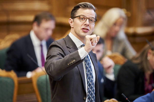 Opening debate in the Danish Parliament Chairman of the Liberal Alliance Alex Vanopslagh during the opening debate in the Parliament Hall at Christiansborg on Thursday, October 8, 2026. (Photo: Thomas Traasdahl Ritzau Scanpix) , Copenhagen Denmark Copyright: RitzauxScanpix ThomasxTraasdahlx spdk20261008-112432-L