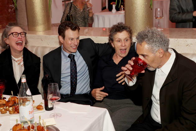 Inside after party at the 64th New York Film Festival for The Only Living Pickpocket in New York at the Rampoldi Restaurant Featuring: (L-R) Katherine Borowitz, Noah Segan (Writer, Director), Frances McDormand and John Turturro Where: New York, New York, United States When: 07 Oct 2026 Credit: Marion Curtis StarPix for Sony Pictures Classics INSTARimages EDITORIAL USE ONLY. NOT FOR USE BY NEWSPAPERS BASED IN THE UK. Copyright: xx instar56079511