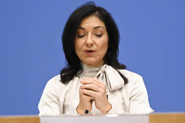 ABB BPK- Bundesministerin fuer Wirtschaft und Energie Katherina Reiche Vorstellung der Herbstprojektion 2026 der Bundesregierung auf der BPK Bundespressekonferenz in Berlin am 08.10.2026 Berlin Deutschland