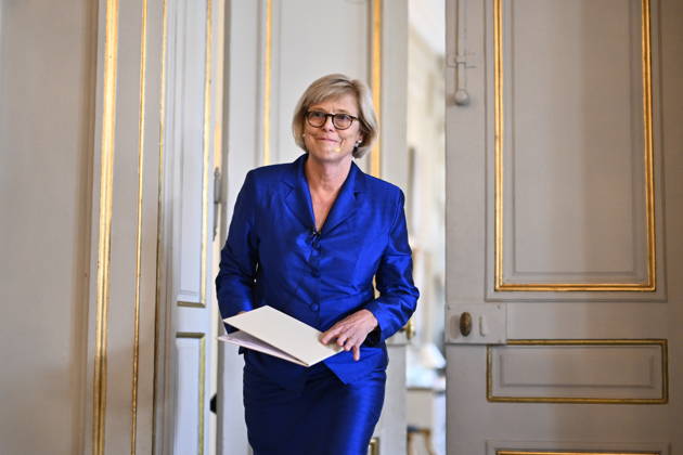 Ingrid Carlberg, Permanent Secretary of the Swedish Academy, announces that Canadian author Anne Carson has been awarded the 2026 Nobel Prize in Literature at Börshuset in Stockholm, Sweden, on October 8, 2026. STOCKHOLM, SWEDEN x10430x Copyright: xChristinexOlsson TTx NOBEL PRIZE IN LITERATURE 2026 ZRTMAblb-4I