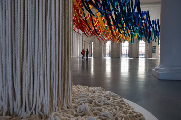 Exhibition Au dela by Sheila Hicks PHOTOPQR VOIX DU NORD FLORENT MOREAU October 8, 2026 LILLE October 8, 2026 The exhibition Au dela by artist Sheila Hicks, is on view at the Palais des Beaux-Arts PHOTO FLORENT MOREAU LA VOIX DU NORD LILLE, FRANCE, OCTOBER 8, 2026 Sheila Hicks – Beyond exhibition at the Palais des Beaux Arts in Lille The internationally renowned American artist presents a new installation in the museum’s atrium, exploring textile fiber through monumental works created especially for the space HAUTS-DE-FRANCE France Copyright: xPHOTOPQR VOIXxDUxNORD MAXPPPxFLORENTxMOREAUx 20261008VDN9610 20261008VDN9610