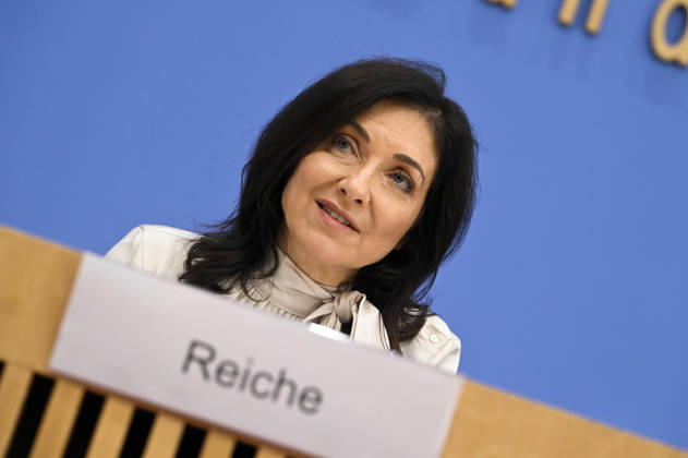 ABB BPK- Bundesministerin fuer Wirtschaft und Energie Katherina Reiche Vorstellung der Herbstprojektion 2026 der Bundesregierung auf der BPK Bundespressekonferenz in Berlin am 08.10.2026 Berlin Deutschland