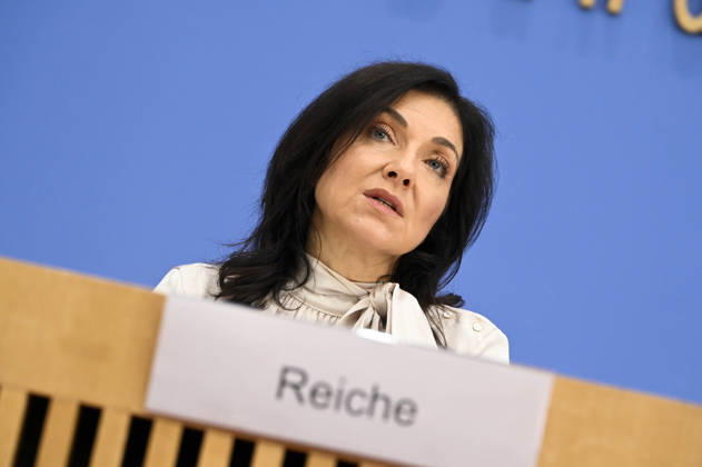 ABB BPK- Bundesministerin fuer Wirtschaft und Energie Katherina Reiche Vorstellung der Herbstprojektion 2026 der Bundesregierung auf der BPK Bundespressekonferenz in Berlin am 08.10.2026 Berlin Deutschland