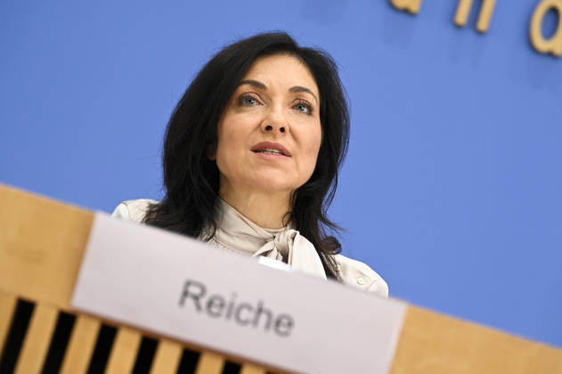 ABB BPK- Bundesministerin fuer Wirtschaft und Energie Katherina Reiche Vorstellung der Herbstprojektion 2026 der Bundesregierung auf der BPK Bundespressekonferenz in Berlin am 08.10.2026 Berlin Deutschland