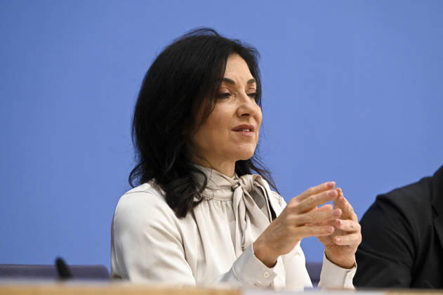 ABB BPK- Bundesministerin fuer Wirtschaft und Energie Katherina Reiche Vorstellung der Herbstprojektion 2026 der Bundesregierung auf der BPK Bundespressekonferenz in Berlin am 08.10.2026 Berlin Deutschland
