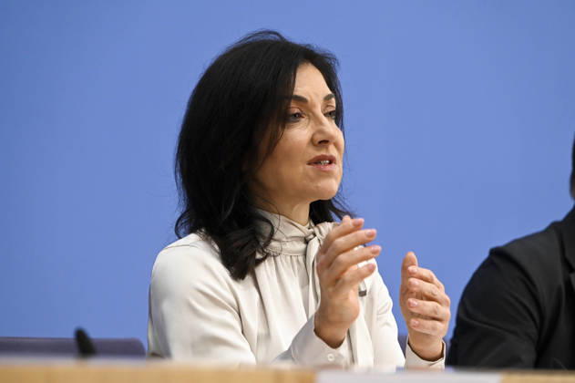 ABB BPK- Bundesministerin fuer Wirtschaft und Energie Katherina Reiche Vorstellung der Herbstprojektion 2026 der Bundesregierung auf der BPK Bundespressekonferenz in Berlin am 08.10.2026 Berlin Deutschland