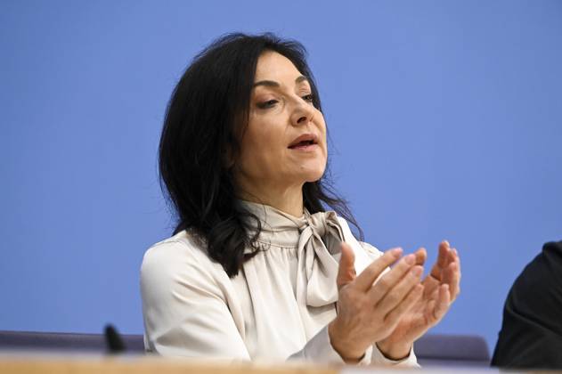 ABB BPK- Bundesministerin fuer Wirtschaft und Energie Katherina Reiche Vorstellung der Herbstprojektion 2026 der Bundesregierung auf der BPK Bundespressekonferenz in Berlin am 08.10.2026 Berlin Deutschland