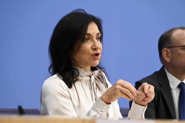 ABB BPK- Bundesministerin fuer Wirtschaft und Energie Katherina Reiche Vorstellung der Herbstprojektion 2026 der Bundesregierung auf der BPK Bundespressekonferenz in Berlin am 08.10.2026 Berlin Deutschland