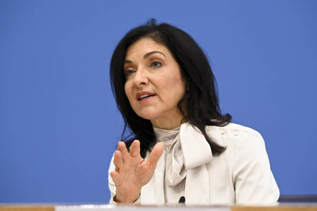 ABB BPK- Bundesministerin fuer Wirtschaft und Energie Katherina Reiche Vorstellung der Herbstprojektion 2026 der Bundesregierung auf der BPK Bundespressekonferenz in Berlin am 08.10.2026 Berlin Deutschland