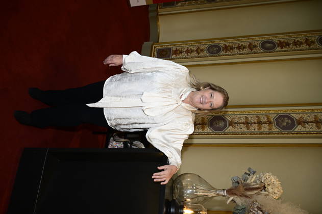Kathy Kelly beim Pressegespräch und Präsentation des 16. HOPE-Award zur 18. HOPE-Gala Dresden im Schauspielhaus Dresden. Dresden, 08.10.2026 Copyright: xMatthiasxWehnertx