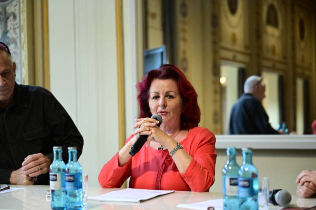 Viola Klein beim Pressegespräch und Präsentation des 16. HOPE-Award zur 18. HOPE-Gala Dresden im Schauspielhaus Dresden. Dresden, 08.10.2026 Copyright: xMatthiasxWehnertx