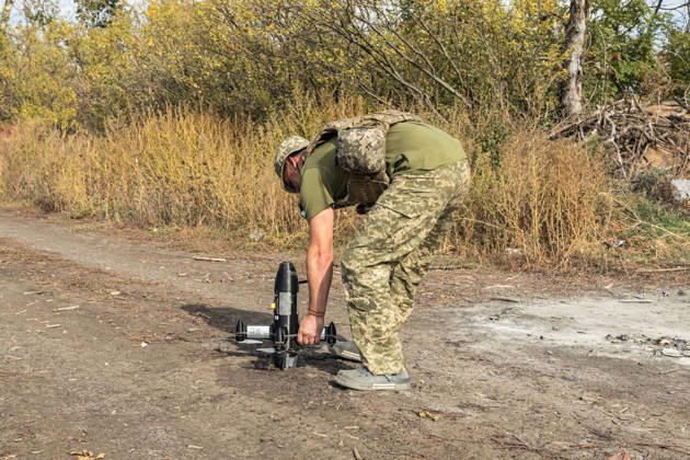 Ukrainian drone units are on duty at the front lines in Donetsk Region DONETSK REGION, UKRAINE - OCTOBER 8: A Ukrainian soldier sets up a drone to attack enemy drones in the Donetsk region, Ukraine, 8 October 2026 Diego Herrera Carcedo Anadolu Donetsk Ukraine. Editorial use only. Please get in touch for any other usage. Copyright: x2026xAnadoluxDiegoxHerreraxCarcedox