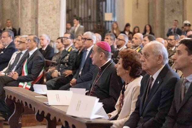 IPA89429957 - Milan, October 8, 26, Basilica of St. Ambrose, Eucharistic celebration marking the 25th anniversary of the Linate plane crash Pictured: Mario Delpini, Archbishop of Milan Copyright: xGiuliaxSciaccax xGiuliaxSciaccax IPA89429957