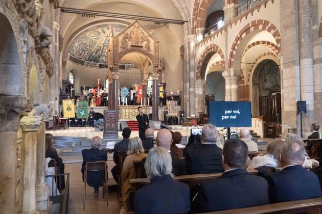 IPA89429959 - Milan, October 8, 1926, Basilica of Saint Ambrose, Eucharistic celebration marking the 25th anniversary of the Linate plane crash Copyright: xGiuliaxSciaccax xGiuliaxSciaccax IPA89429959
