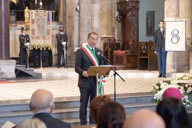 IPA89429963 - Milan, October 8, 26, Basilica of Sant™Ambrogio, Eucharistic celebration marking the 25th anniversary of the Linate plane crash Pictured: Milan Mayor Giuseppe Sala Copyright: xGiuliaxSciaccax xGiuliaxSciaccax IPA89429963