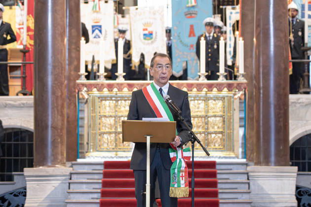 IPA89429970 - Milan, October 8, 26, Basilica of Sant™Ambrogio, Eucharistic celebration marking the 25th anniversary of the Linate plane crash Pictured: Milan Mayor Giuseppe Sala Copyright: xGiuliaxSciaccax xGiuliaxSciaccax IPA89429970