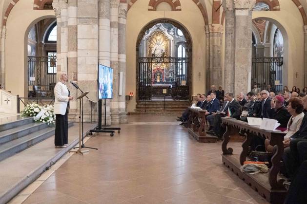 IPA89429973 - Milan, October 8, 26, Basilica of St. Ambrose, Eucharistic celebration marking the 25th anniversary of the Linate plane crash Copyright: xGiuliaxSciaccax xGiuliaxSciaccax IPA89429973