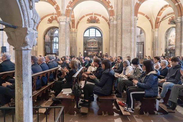 IPA89429977 - Milan, October 8, 1926, Basilica of St. Ambrose, Eucharistic celebration marking the 25th anniversary of the Linate plane crash Copyright: xGiuliaxSciaccax xGiuliaxSciaccax IPA89429977