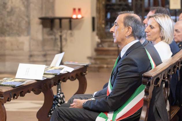 IPA89429981 - Milan, October 8, 26, Basilica of Sant™Ambrogio, Eucharistic celebration marking the 25th anniversary of the Linate plane crash Pictured: Milan Mayor Giuseppe Sala Copyright: xGiuliaxSciaccax xGiuliaxSciaccax IPA89429981