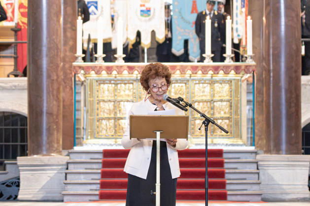 IPA89429983 - Milan, October 8, 2026, Basilica of Sant™Ambrogio, Eucharistic celebration marking the 25th anniversary of the Linate plane crash Pictured: Adele Pesapane Scarani, president of the October 8, 2001 Committee Copyright: xGiuliaxSciaccax xGiuliaxSciaccax IPA89429983