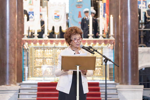 IPA89429984 - Milan, October 8, 2026, Basilica of Sant™Ambrogio, Eucharistic celebration marking the 25th anniversary of the Linate plane crash Pictured: Adele Pesapane Scarani, president of the October 8, 2001 Committee Copyright: xGiuliaxSciaccax xGiuliaxSciaccax IPA89429984