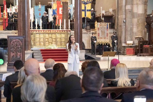 IPA89429986 - Milan, October 8, 1926, Basilica of St. Ambrose, Eucharistic celebration marking the 25th anniversary of the Linate plane crash Copyright: xGiuliaxSciaccax xGiuliaxSciaccax IPA89429986