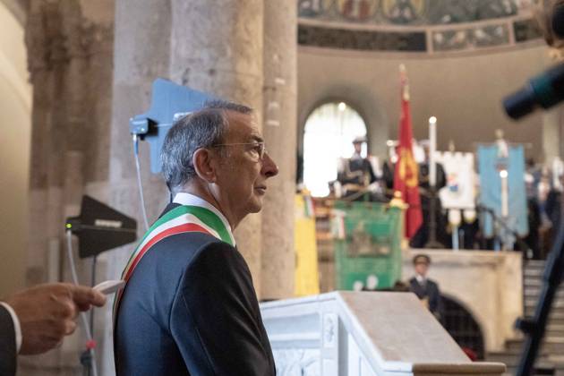 IPA89429939 - Milan, October 8, 26, Basilica of Sant™Ambrogio, Eucharistic celebration marking the 25th anniversary of the Linate plane crash Pictured: Milan Mayor Giuseppe Sala Copyright: xGiuliaxSciaccax xGiuliaxSciaccax IPA89429939