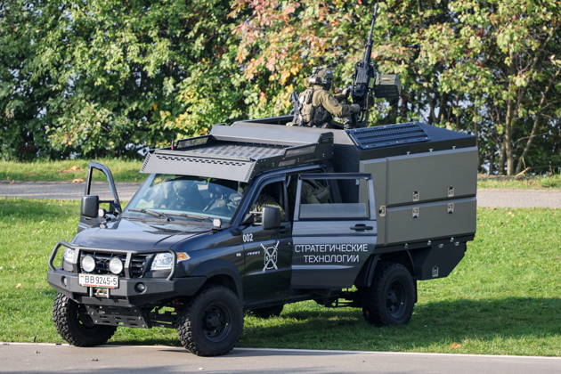 BELARUS, MINSK - OCTOBER 8, 2026: A vehicle is seen during the final phase of the Eurasia-Antiterror 2026 counter-terrorism exercise by relevant agencies of the CIS and SCO member states. The drill is held as part of the 2026 CIS and SCO Counter-Terrorism Forum Minsk Belarus - ZUMAt113 20261008_zaa_t113_322 Copyright: xMaximxMalinovskyx