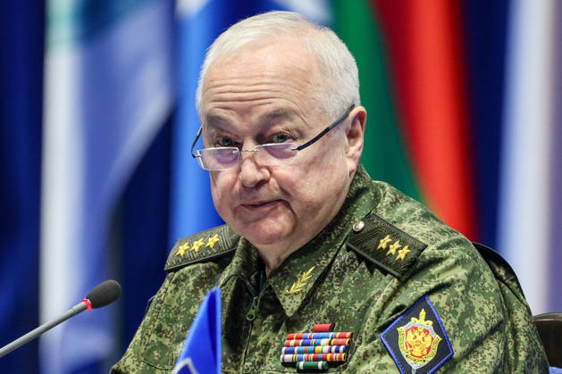 BELARUS, MINSK - OCTOBER 8, 2026: The Head of the CIS Anti-Terrorism Centre, Yevgeny Sysoyev, attends a meeting before the final phase of the Eurasia-Antiterror 2026 counter-terrorism exercise by relevant agencies of the CIS and SCO member states. The drill is held as part of the 2026 CIS and SCO Counter-Terrorism Forum Minsk Belarus - ZUMAt113 20261008_zaa_t113_357 Copyright: xMaximxMalinovskyx