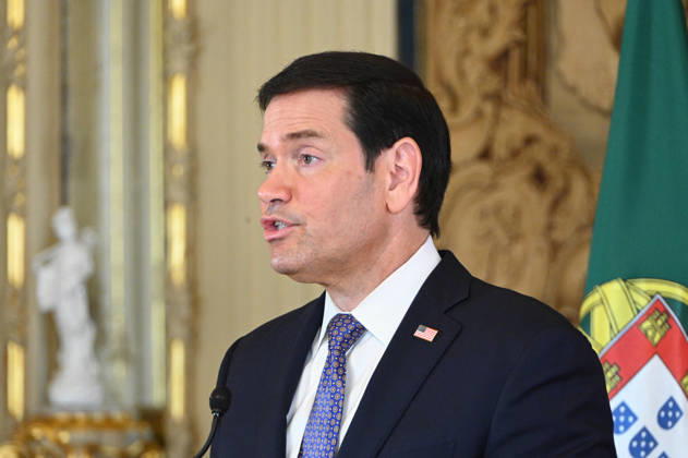 October 8, 2026, Lisbon, Lisbon, Portugal: U.S. Secretary of State MARCO RUBIO speaks during a joint press conference with Portuguese Minister of State and Foreign Affairs PAULO RANGEL at the Palacio das Necessidades in Lisbon, Portugal, on October 8, 2026. The media appearance follows their bilateral meeting during RUBIO s visit to Portugal. Lisbon Portugal - ZUMAr238 20261008_zip_r238_014 Copyright: xRicardoxRochax