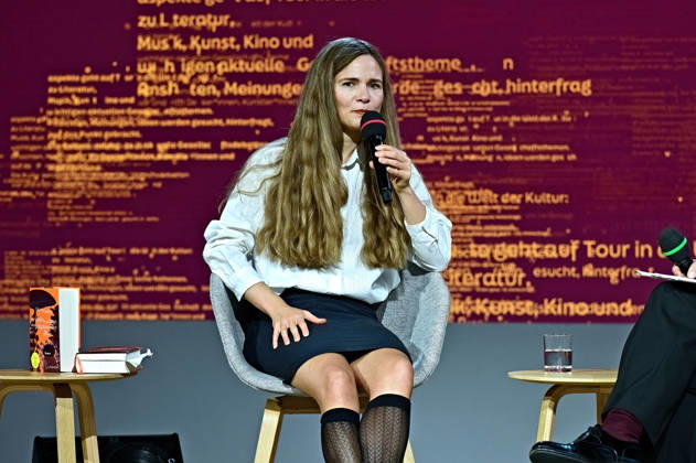 Frankfurter Buchmesse 2026. Schriftstellerin Valeria Gordeev erhält den aspekte -Literaturpreis 2026 am 08.10.2026 auf der Frankfurter Buchmesse. 20261008MWI153058