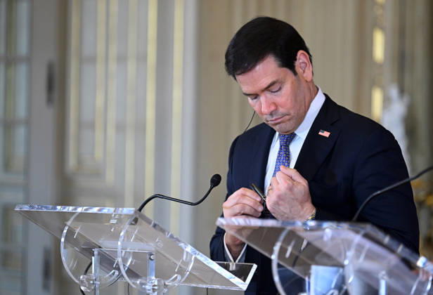 Marco Rubio - Paulo Rangel joint press conference in Lisbon LISBON, PORTUGAL - OCTOBER 8: US Secretary of State Marco Rubio and Portugal s Foreign Minister Paulo Rangel (not seen) give a joint press conference at the Necessidades Palace, the Portuguese foreign ministry, in Lisbon on October 8, 2026. Zed Jameson Anadolu Lisbon Portugal. Editorial use only. Please get in touch for any other usage. Copyright: x2026xAnadoluxZedxJamesonx