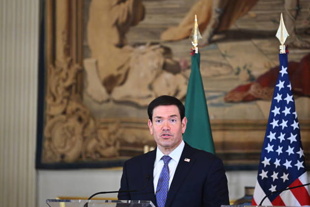 Marco Rubio - Paulo Rangel joint press conference in Lisbon LISBON, PORTUGAL - OCTOBER 8: US Secretary of State Marco Rubio and Portugal s Foreign Minister Paulo Rangel (not seen) give a joint press conference at the Necessidades Palace, the Portuguese foreign ministry, in Lisbon on October 8, 2026. Zed Jameson Anadolu Lisbon Portugal. Editorial use only. Please get in touch for any other usage. Copyright: x2026xAnadoluxZedxJamesonx