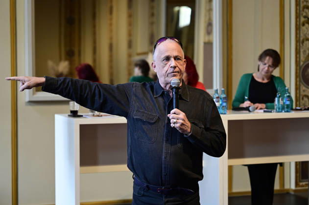 Stefan Hippler beim Pressegespräch und Präsentation des 16. HOPE-Award zur 18. Hope Gala 2026 im Schauspielhaus Dresden. Dresden, 08.10.2026