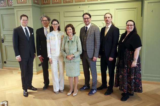 Georg Friedrich Prinz von Preußen, Philipp Haug, Bettina Gräfin Bernadotte, Königin Silvia von Schweden, Björn Graf Bernadotte, Christian Graf Bernadotte und Diana Gräfin Bernadotte beim Jubiläum der Mentor-Stiftung auf der Insel Mainau. Mainau, 08.10.2026
