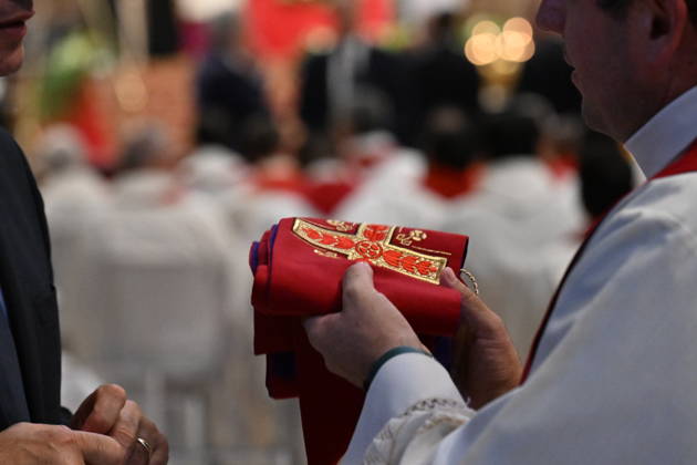 RECORD DATE NOT STATED MESSA_PAPA_2026 Italy, Rome, Vatican, 2026 10 8 Pope Leo XIV celebrates Holy Mass for the academic year at the Pontifical Universities in St Peter s Basilica in the Vatican . EDITORIAL USE ONLY - NO BOOKS Copyright: xAlessiaxGiuliani Catholicpressphotox