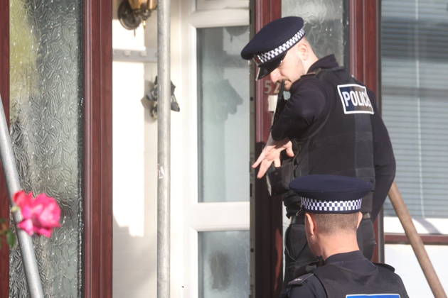 October 8, 2026, Borough Green, Kent, UK: Borough Green, UK. Emergency services at the scene in Borough Green, Kent, where three people have been injured in a stabbing. A police manhunt for the attacker is currently under way. Borough Green UK - ZUMAl94_ 20261008_zaf_l94_006 Copyright: xMarcinxNowakx