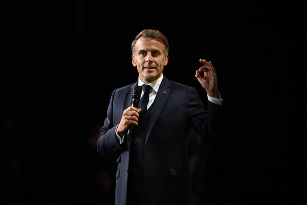 President Macron at Bpifrance Inno Generation - Paris France s President Emmanuel Macron delivers a speech on stage during the Bpifrance Inno Generation (BIG) event, one of Europe’s largest gatherings dedicated to entrepreneurs, in Paris, France on October 8, 2026. Photo by Jeanne Accorsini Pool ABACAPRESS.COM Paris France Copyright: xAccorsinixJeanne Pool ABACAx