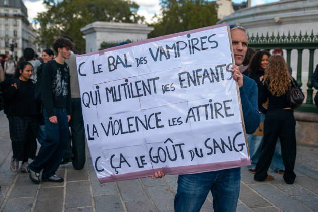 Student Protest - Paris Hundreds of high school students occupy Place de la Bastille in Paris, France on October 8, 2026, following the success of the October 6 protest, calling to continue and amplify the movement. Photo by ABACAPRESS.COM Paris France Copyright: xPrezatxDenis ABACAx