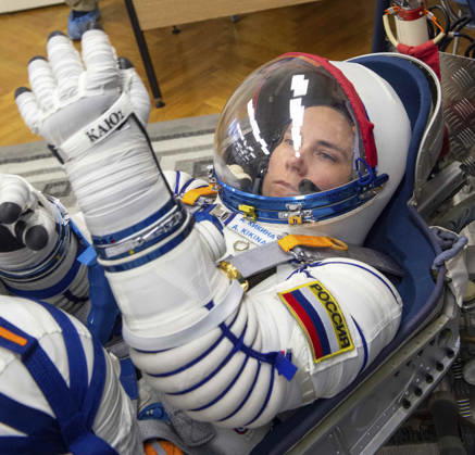 October 8, 2026, Baikonur, Kazakhstan: Baikonur, Kazakhstan. 14 July, 2026. Roscosmos cosmonaut Anna Kikina has her Sokol suit pressure checked at the Baikonur Cosmodrome before the Expedition 75 launch, July 14, 2026 in Baikonur, Kazakhstan. She launched to the International Space Station later that day. Baikonur Kazakhstan - ZUMAp138 20261008_zaa_p138_021 Copyright: xPavelxShvets Gctcx