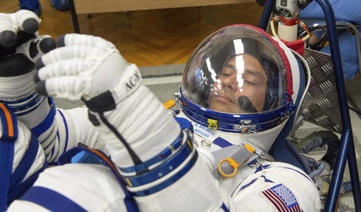October 8, 2026, Baikonur, Kazakhstan: Baikonur, Kazakhstan. 14 July, 2026. NASA astronaut Anil Menon has his Sokol suit pressure checked at the Baikonur Cosmodrome before the Expedition 75 launch, July 14, 2026 in Baikonur, Kazakhstan. He launched to the International Space Station later that day. Baikonur Kazakhstan - ZUMAp138 20261008_zaa_p138_036 Copyright: xPavelxShvets Gctcx