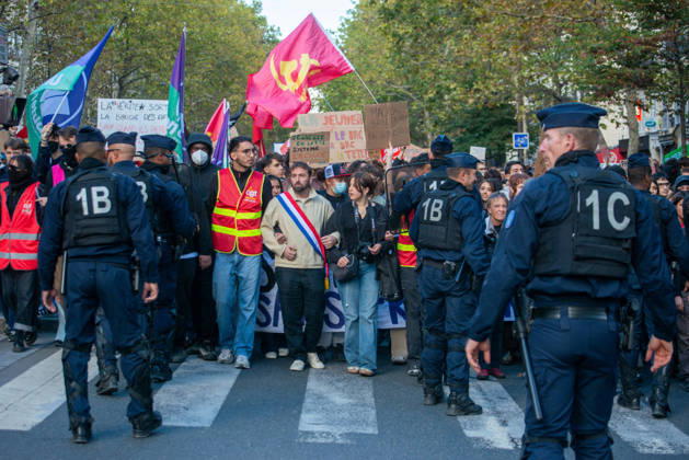 Student Protest - Paris Hundreds of high school students occupy Place de la Bastille in Paris, France on October 8, 2026, following the success of the October 6 protest, calling to continue and amplify the movement. Photo by ABACAPRESS.COM Paris France Copyright: xPrezatxDenis ABACAx