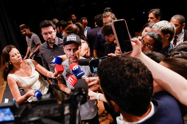 BRASiLIA, DF - 08.10.2026: FLaVIO MEETS WITH POLITICIANS FROM THE PL - Governor Cleitinho at a meeting between Flavio Bolsonaro and PL deputies and governors elected this Thursday (October 8th) at the Brasil 21 building. x3026728x JoaoxPedroxCarvalho