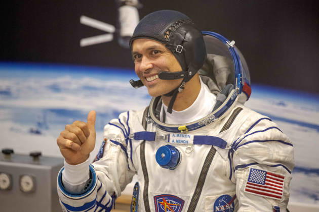 October 8, 2026, Baikonur, Kazakhstan: Baikonur, Kazakhstan. 14 July, 2026. NASA astronaut Anil Menon gestures to family and friends while waiting for his Sokol suit pressure check at the Baikonur Cosmodrome, July 14, 2026 in Baikonur, Kazakhstan. He launched to the International Space Station later that day. Baikonur Kazakhstan - ZUMAp138 20261008_zaa_p138_067 Copyright: xBillxIngalls Nasax