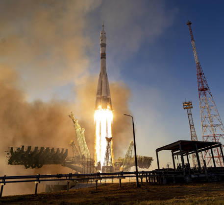 October 8, 2026, Baikonur, Kazakhstan: Baikonur, Kazakhstan. 14 July, 2026. A Soyuz rocket lifts off from the Baikonur Cosmodrome carrying NASA astronaut Anil Menon and Roscosmos cosmonauts Pyotr Dubrov and Anna Kikina to the International Space Station, July 14, 2026 in Baikonur, Kazakhstan. The crew docked to the station the same day. Baikonur Kazakhstan - ZUMAp138 20261008_zaa_p138_076 Copyright: xBillxIngalls Nasax